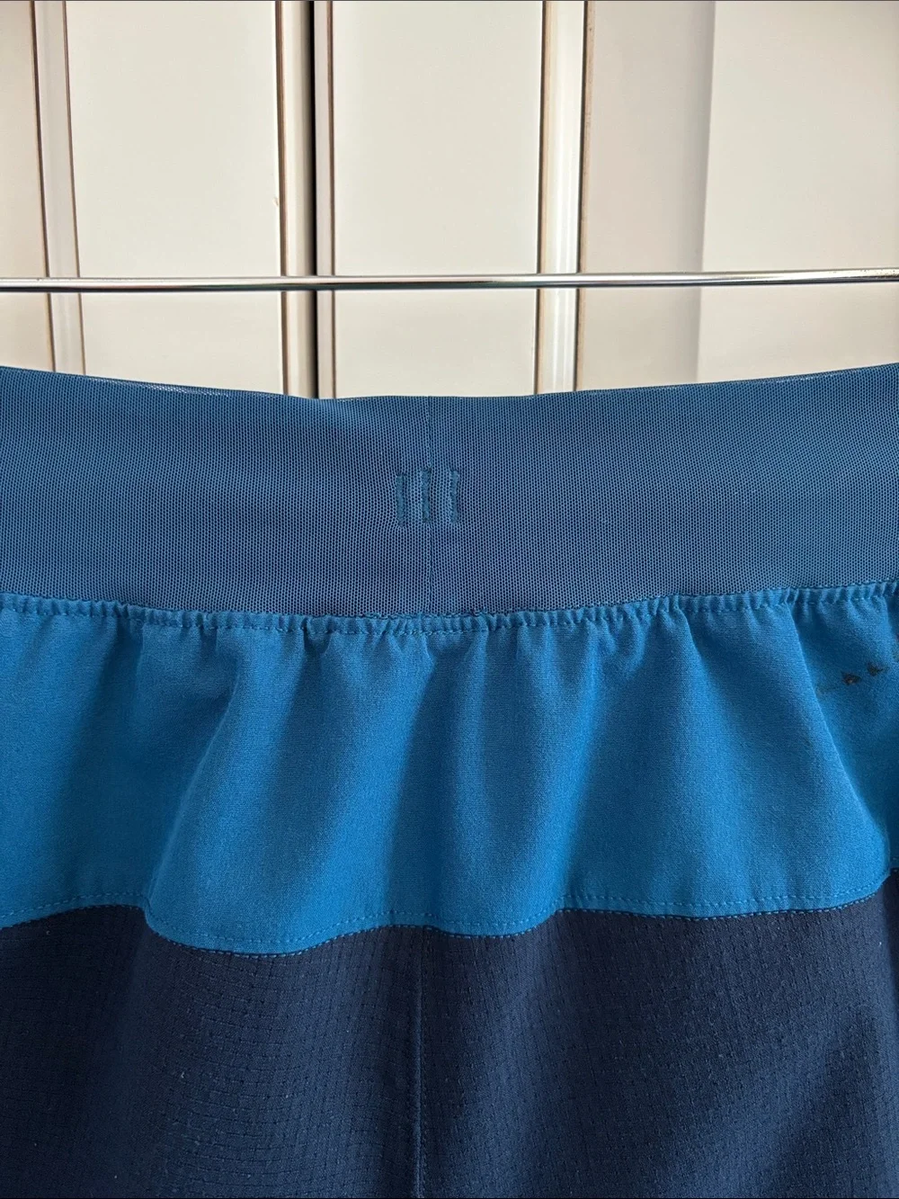 Lululemon License To Train Blue Two Toned Lined Performance Shorts Mens Medium